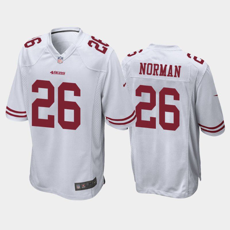 Men San Francisco 49ers 26 Josh Norman Nike White Game Player NFL Jersey